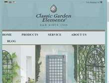 Tablet Screenshot of classic-garden-elements.co.uk